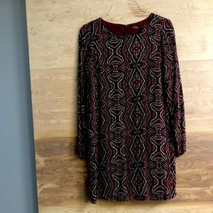 PRANA size small beautiful burgundy multi-color dress